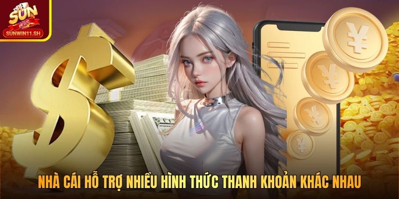 Nhà cái hỗ trợ nhiều hình thức thanh khoản khác nhau